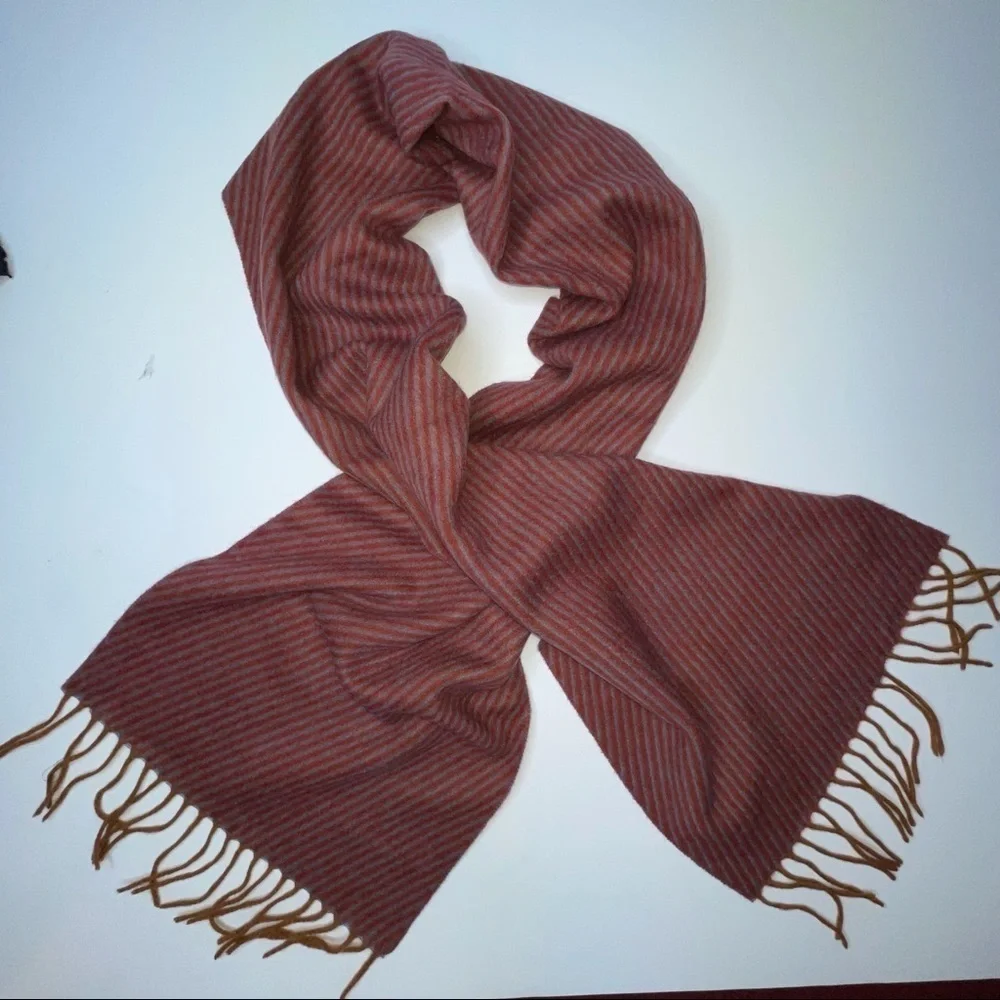 NEW Chelsey by Joseph Cashmere Scarf Gray Striped